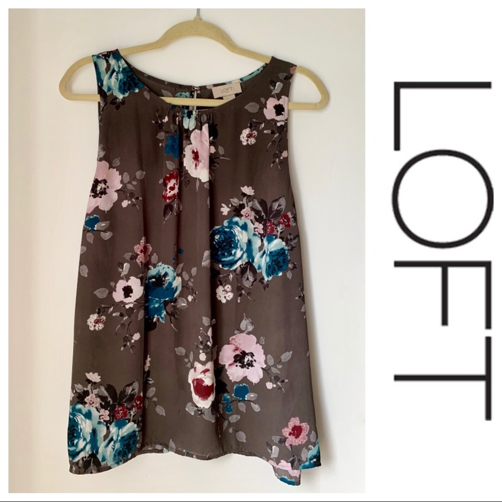 ✨ LOFT outlet Floral sleeveless tank top blouse ✨